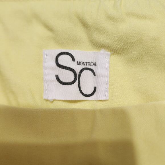 SC Montreal Cropped Bright Yellow Stretchy Pull-On Capri Pants, Size 8 - Picture 3 of 7